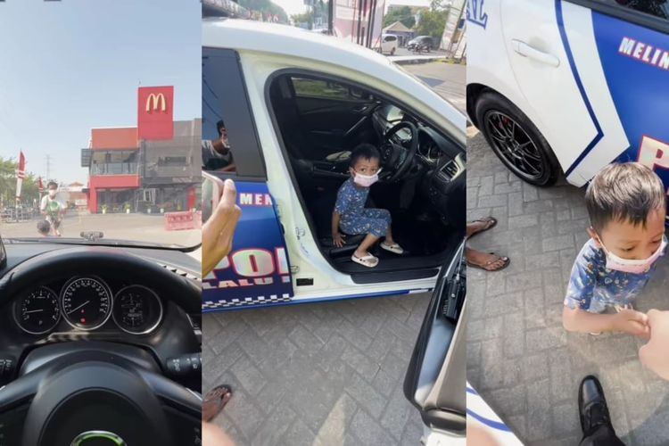 Viral di Media Sosial! Polisi Mengizinkan Seorang Anak Berfoto di depan Mobil Patwalnya