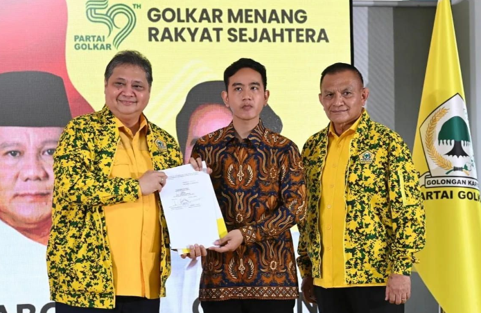 Gibran Rakabuming Raka resmi menjadi calon wakil presiden Prabowo Subianto pada Pilpres 2024